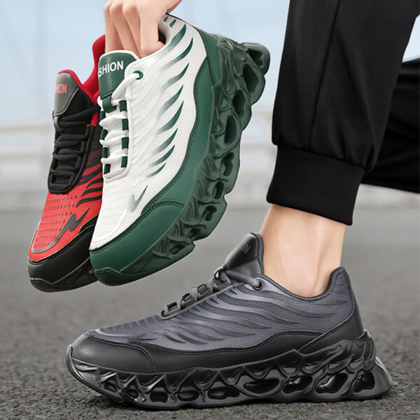 Men's Lace-up Sneakers Thick-soled Daddy Vulcanized Shoes Outdoor Running Sports Casual Shoes - Image 9