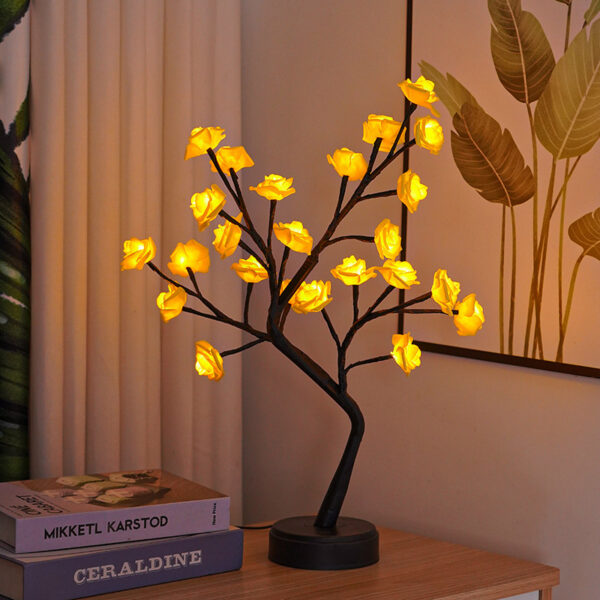 Table Lamp Flower Tree Rose Lamps Fairy Desk Night Lights USB Operated Gifts For Wedding Valentine Christmas Decoration - Image 5