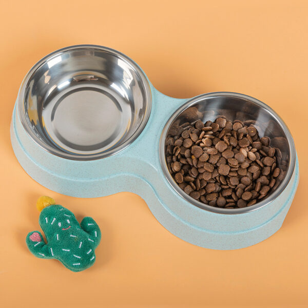 Double Pet Bowls Dog Food Water Feeder Stainless Steel Pet Drinking Dish Feeder Cat Puppy Feeding Supplies Small Dog Accessories - Image 8