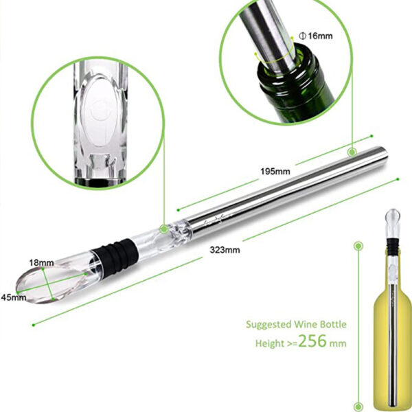 Wine Bottle Cooler Stick Stainless Steel Wine Chilling Rod Leakproof Wine Chiller Beer Beverage Frozening Stick Bar Tools - Image 9