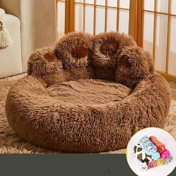 Kennel Warm Medium Large Dog Corgi Golden Retriever Bed Fleece-lined Sofa Mattress - Image 2