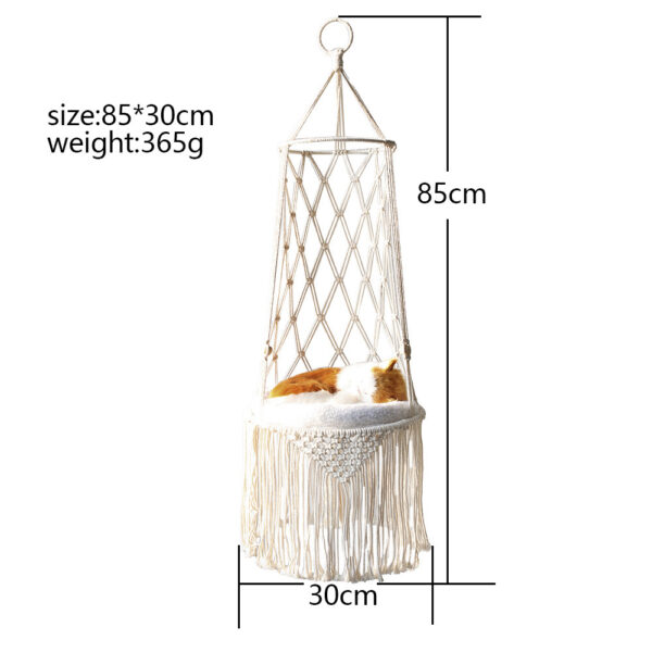 Macrame Hanging Pet Bed Macrame Cat Hammock Wall Hanging Cat Hammock Macrame Cat Bed-Pet Gifts Hammock Macrame Cat Swing - Image 8