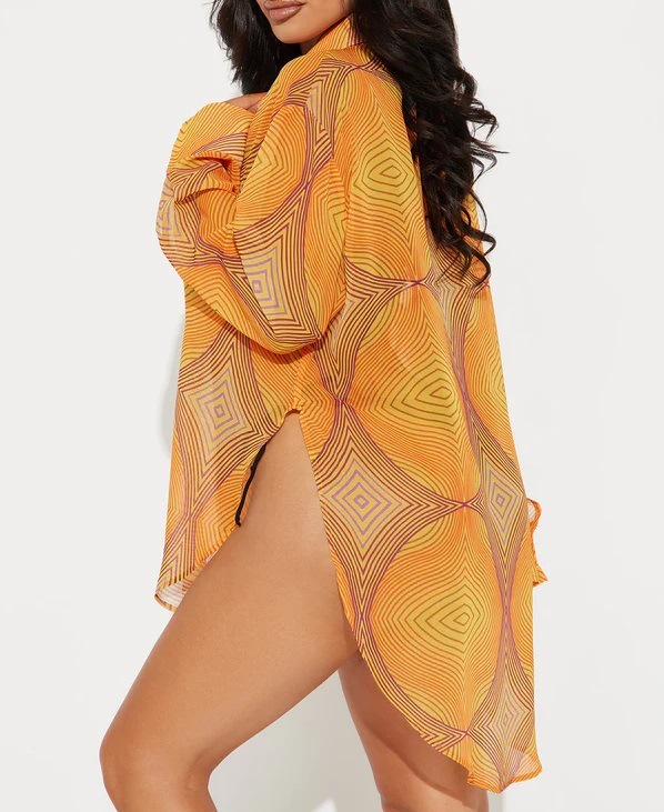 Women's Printed Bikini Blouse Beach Vacation - Image 4