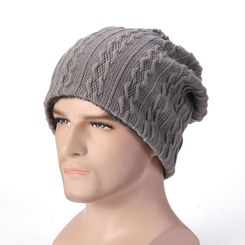 Men's Hat Winter Youth Warm Thickened Knitting Woolen Cap - Image 3