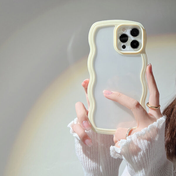 Wave Border Mobile Phone Case Solid Color Simple Candy Color - Image 8