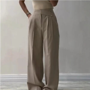Women's Irregular Waist Wide Leg Pants Suit Pants