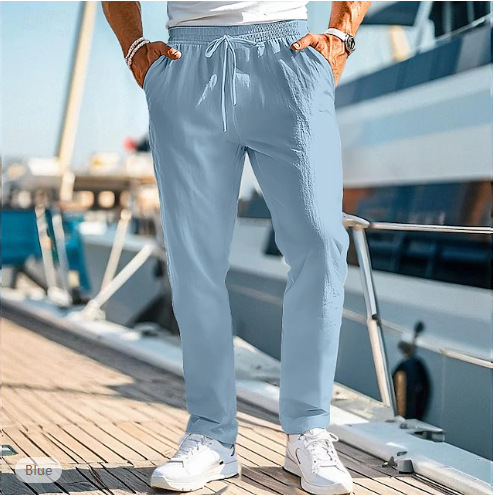 Men's Trousers Summer Elastic Waist Straight - Image 5