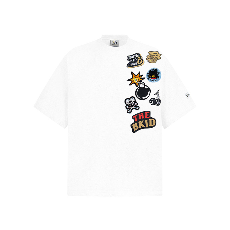 Cartoon Towel Embroidery Short-sleeved T-shirt - Image 6