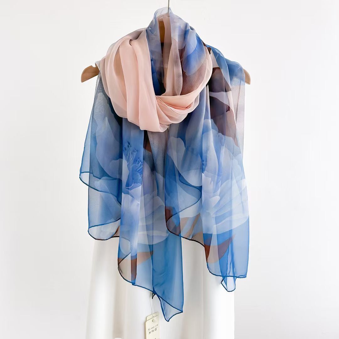 Women's Fashionable All-match Long Printed Anti-DDoS Scarf - Image 5
