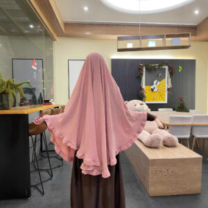 Solid Color Ruffle Headscarf