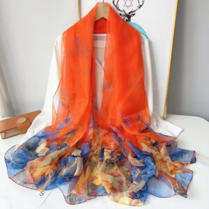 Fashionable Stylish Yourou Yarn Rose Scarf For Women