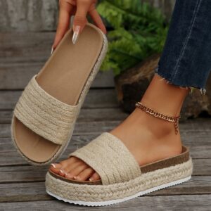 Women's Hemp Rope Sandals With Muffin Bottom
