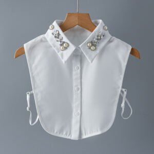 All-matching Women's Pearl Shirt Detachable Collar