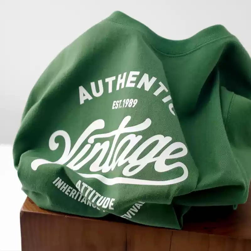 Combed Cotton Short Sleeve In Tan Color T-shirt Loose Letter Print Top - Image 3