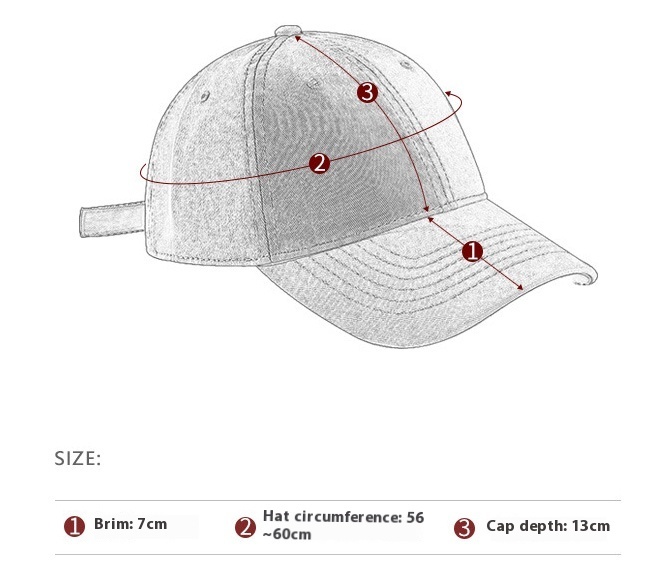 Letter Three-dimensional Embroidery Hole Soft Wine Red Baseball Cap - Image 4