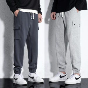 Spring And Autumn Loose Men's Sports Knitted Cotton Casual Trousers