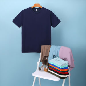 Summer Pure Cotton Round Neck Advertising Shirt Short Sleeve