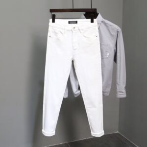 Slim Fit Skinny Solid Color Korean Casual Jeans
