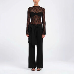 Loose Straight Casual Strap Wide-leg Suit Pants
