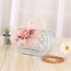 Flower Knitted Pearl Crossbody Bag